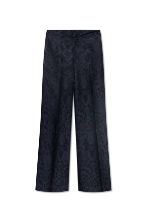 Balenciaga Silk trousers with monogram | Women's Clothing